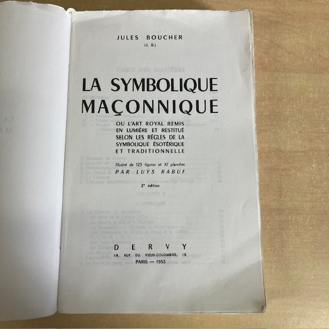 Livre La Symbolique Maconnique Par Jules Boucher