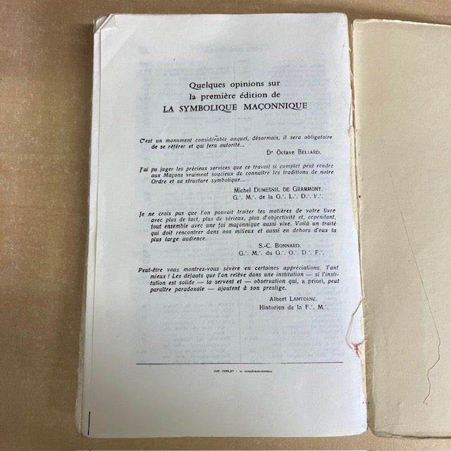 Livre La Symbolique Maconnique Par Jules Boucher