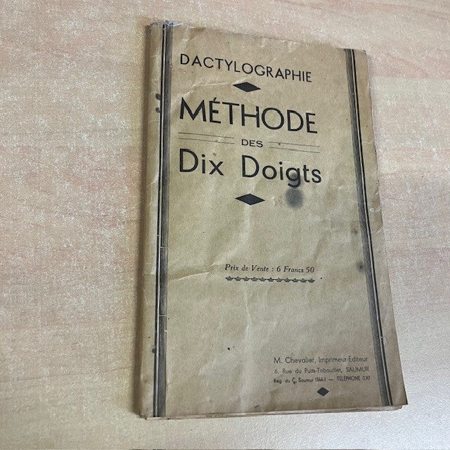 Livre Dactylographie Méthode Des Dix Doigts