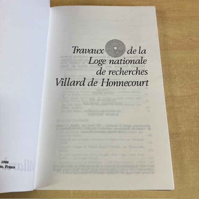 Livre, Travaux De La Loge Nationale De Recherches Villard De Honnecourt, 2 eme Série, Numéro 2