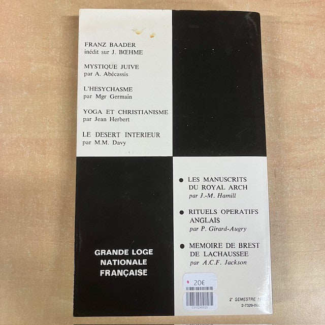 Livre, Travaux De La Loge Nationale De Recherches Villard De Honnecourt, 2 eme Série, Numéro 5