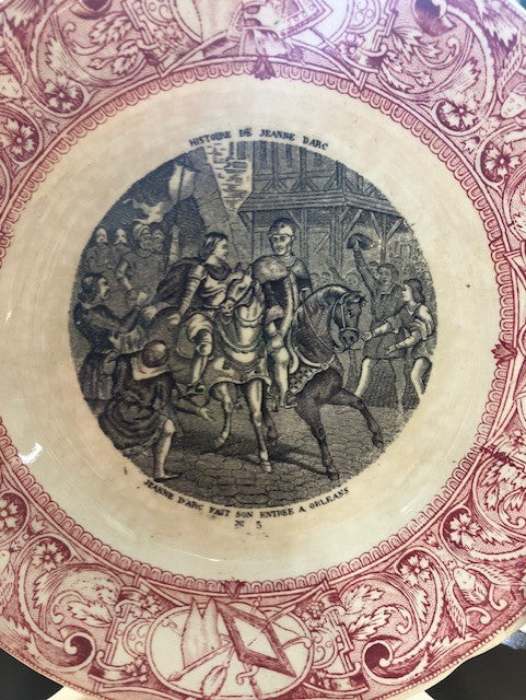 Assiette Histoire de Jeanne D'ARC N°5 Porcelaine Gien