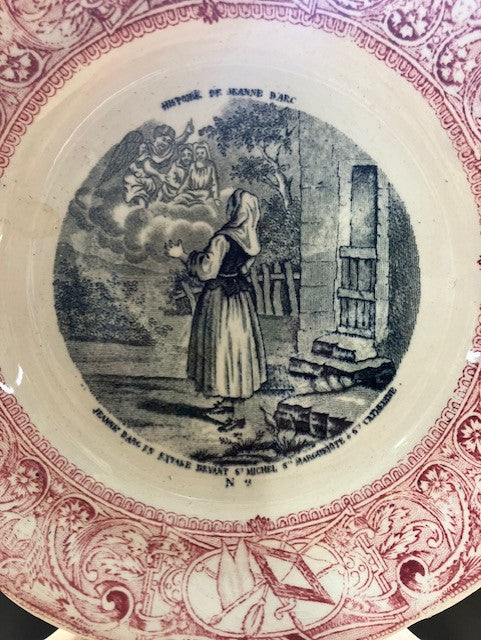 Assiette Histoire de Jeanne D'ARC N°2 Porcelaine Gien