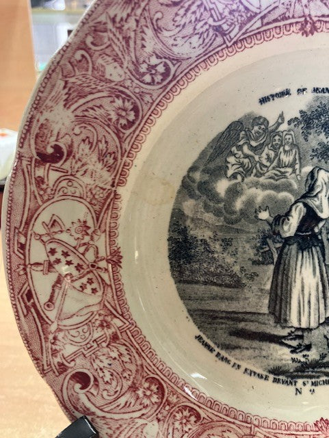 Assiette Histoire de Jeanne D'ARC N°2 Porcelaine Gien