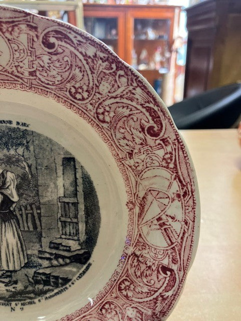 Assiette Histoire de Jeanne D'ARC N°2 Porcelaine Gien