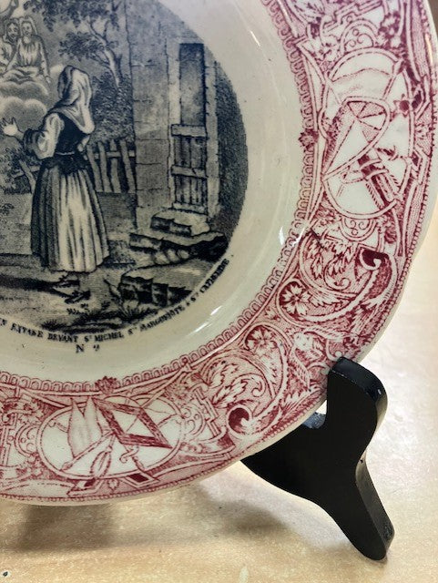 Assiette Histoire de Jeanne D'ARC N°2 Porcelaine Gien