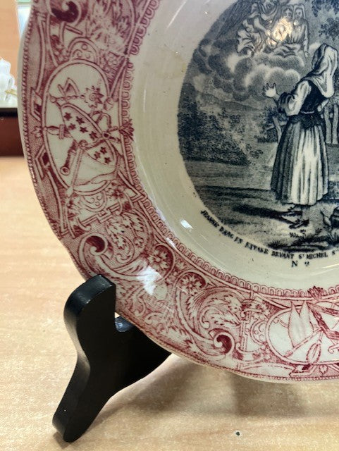 Assiette Histoire de Jeanne D'ARC N°2 Porcelaine Gien