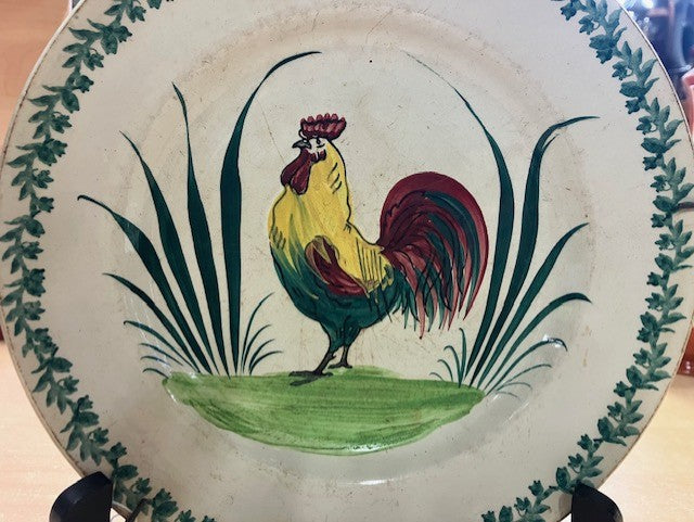 Assiette Coq Porcelaine Céramique de Saint-Amand