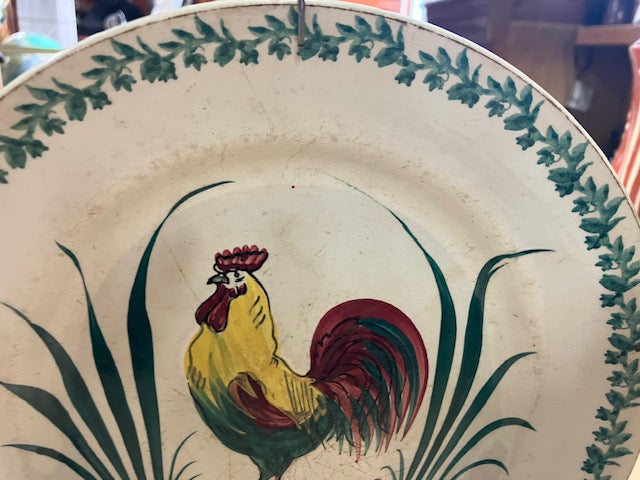 Assiette Coq Porcelaine Céramique de Saint-Amand