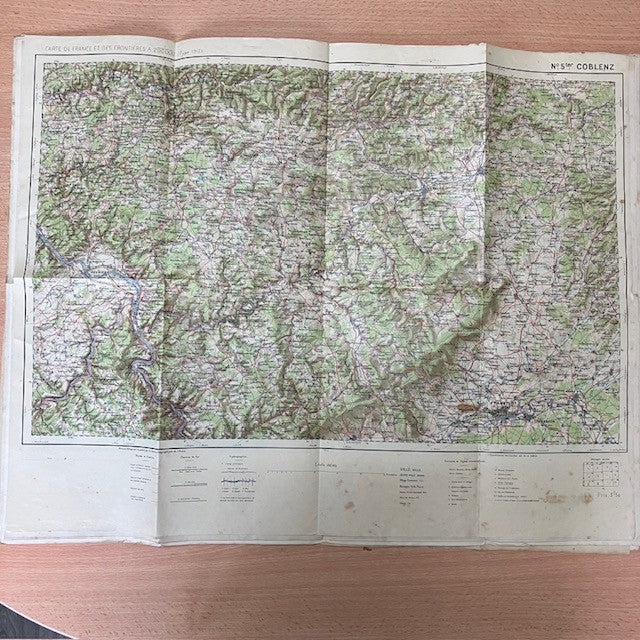 Ancienne Carte Géographique De L'Armée N° 5 ter Coblenz