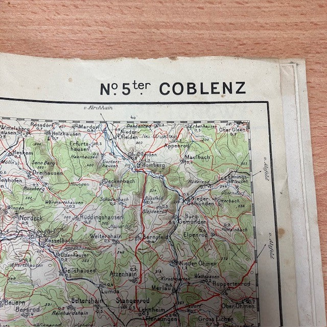 Ancienne Carte Géographique De L'Armée N° 5 ter Coblenz