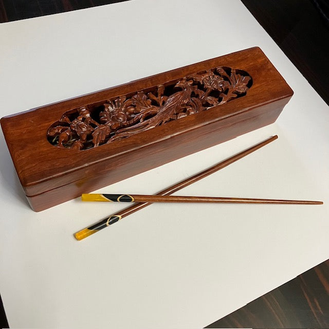 Belle Boite Coffret Contenant 20 Baguettes Style Asiatique