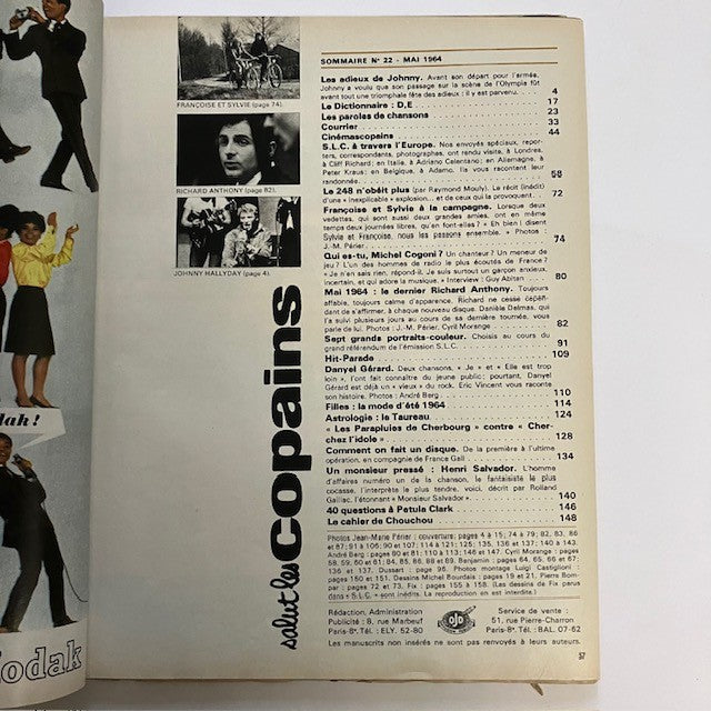 Magazine Salut Les Copains Numéro 22