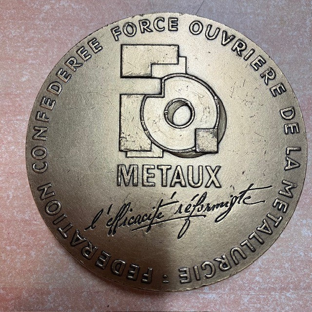 Grande Médaille En Bronze De 8 cm De Diamètre Metallurgie