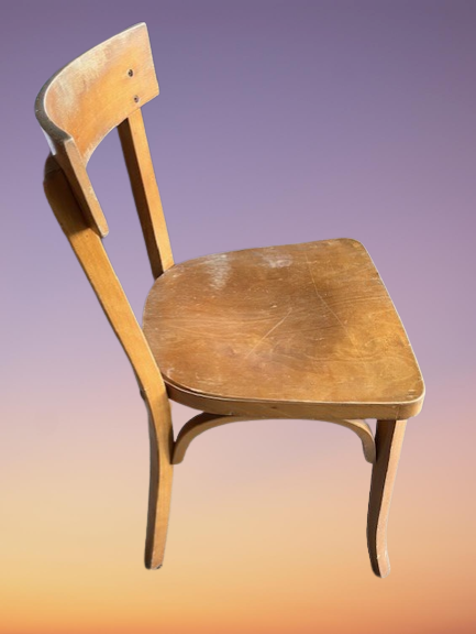 Ancienne Chaise Bistrot en bois courbé " Style Baumann, Thonet, Stella "