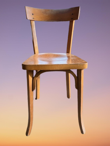 Ancienne Chaise Bistrot en bois courbé " Style Baumann, Thonet, Stella "