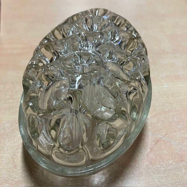 Ancien Grand Pique Fleur En Verre