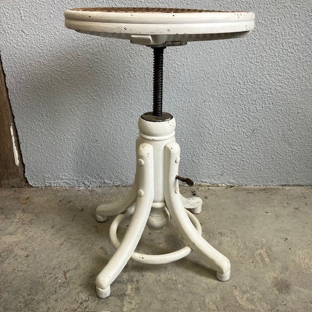 Tabouret De Piano, Hauteur Variable Avec Du Cannage Sur l'Assise