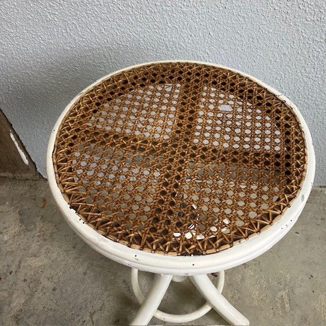 Tabouret De Piano, Hauteur Variable Avec Du Cannage Sur l'Assise