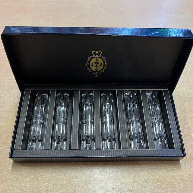 Ensemble De 6 Porte Couteaux Bourbon, En Cristal, Cristalleries Royales De Champagnes 1666