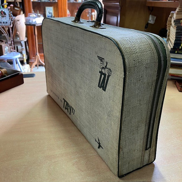 Valise TAI Vintage La Route De Tahiti, Compagnie Aérienne, Année 60