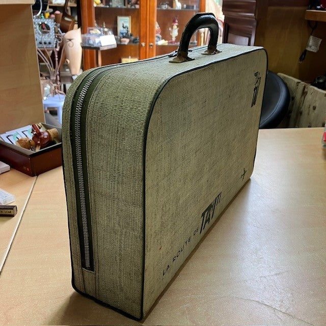 Valise TAI Vintage La Route De Tahiti, Compagnie Aérienne, Année 60