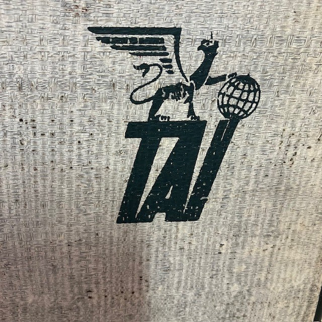 Valise TAI Vintage La Route De Tahiti, Compagnie Aérienne, Année 60