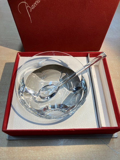 Coupelle Bol et Cuillère en Cristal Clair Baccarat