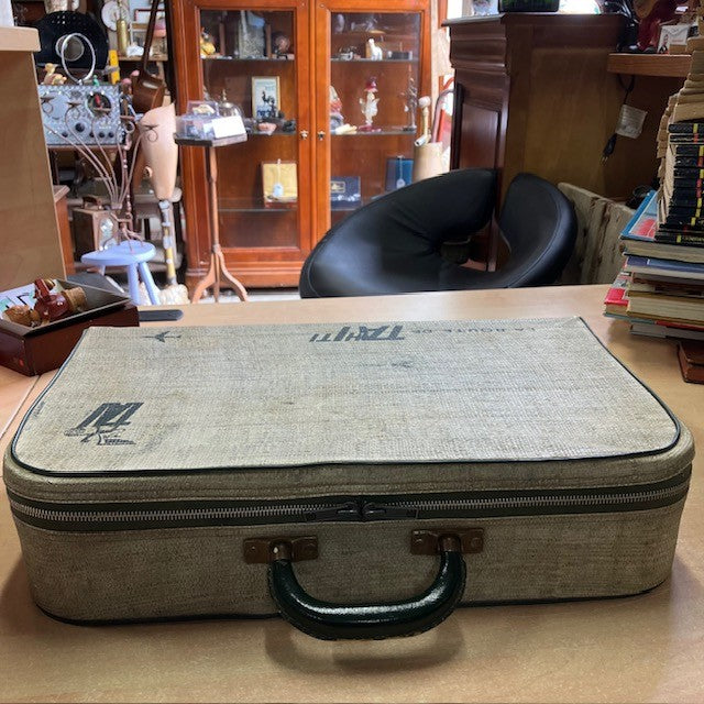 Valise TAI Vintage La Route De Tahiti, Compagnie Aérienne, Année 60