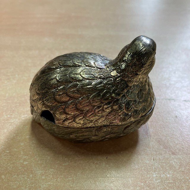Ensemble De Pot A Moutarde, Salière Et Poivrière, En Forme De Caille, Métal Argenté
