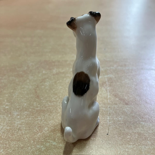 Figurine Chien Vintage Royal Doulton Porcelaine Fox Terrier Lisse Assis