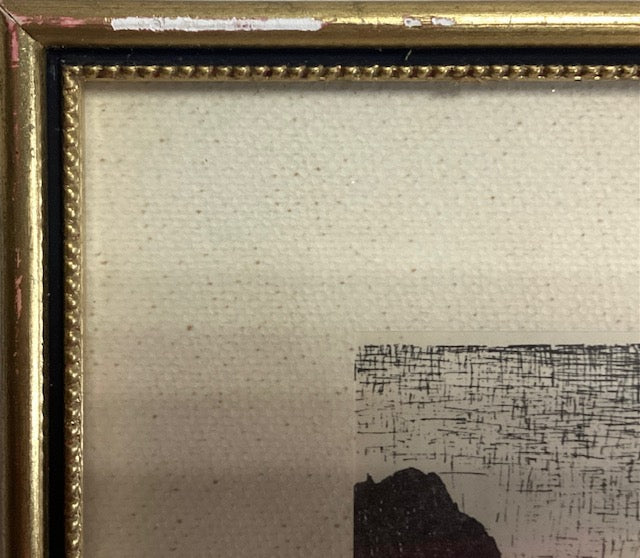 Cadre, dessin Saint GUILHEM, représentant une vallée, réalisé par Caralp