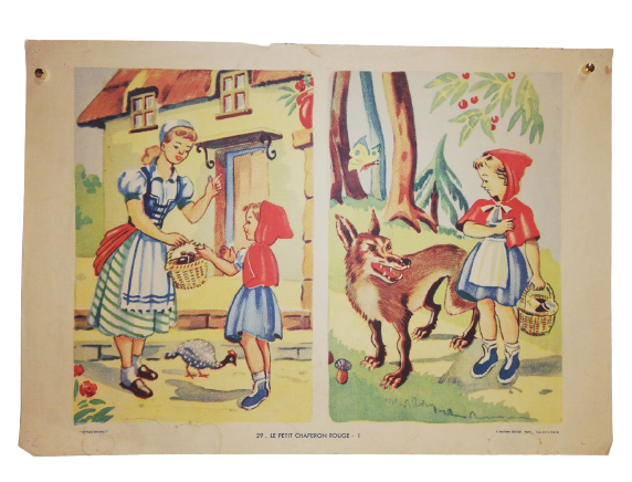 Affiche Carte Scolaire Lithographie Nathan Joyeuse Enfance