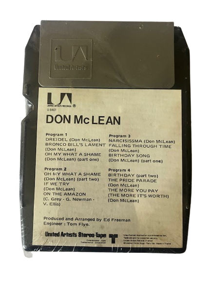 8-Track Cartridges / Cassette 8 Pistes - Don McLean U8461