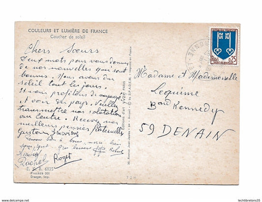 Carte postale - Couleurs et lumière de France coucher de soleil