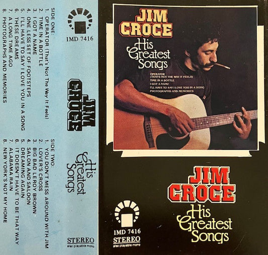 Cassette Audio Jim Croce His Greatest Songs