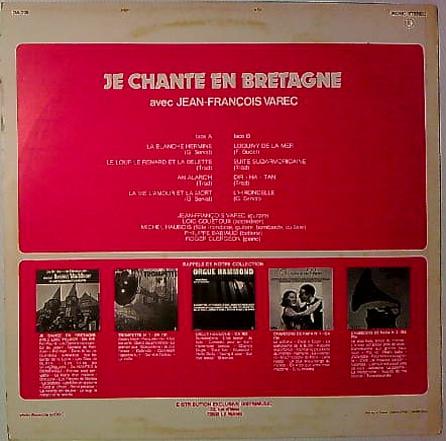 LP Jean-François Varec – Je Chante En Bretagne
