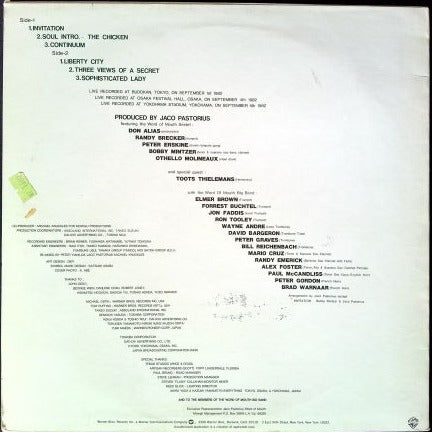 LP Jaco Pastorius Big Band – Twins I (Aurex Jazz Festival '82)