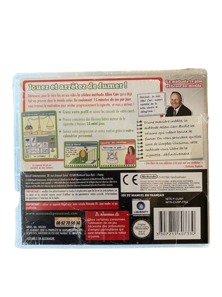 Jeu Nintendo DS Mon Coach Personnel J'arrête De Fumer Avec La Méthode Allen Carr