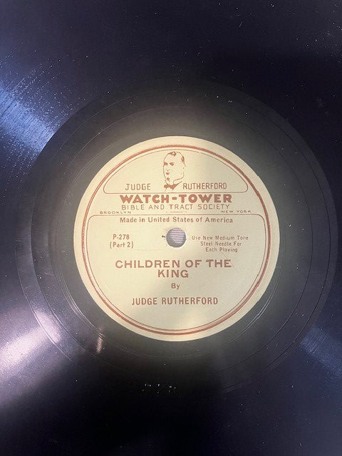 78 rpm trs Watch-Tower Judge Rutherford