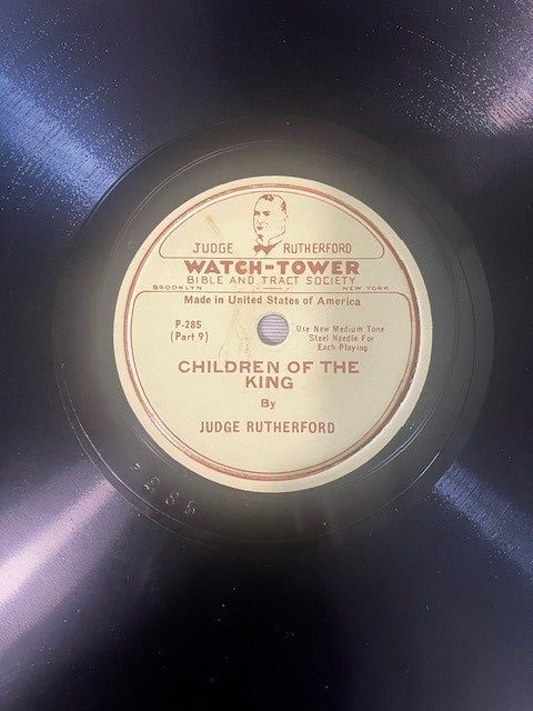 78 rpm trs Watch-Tower Judge Rutherford P-285