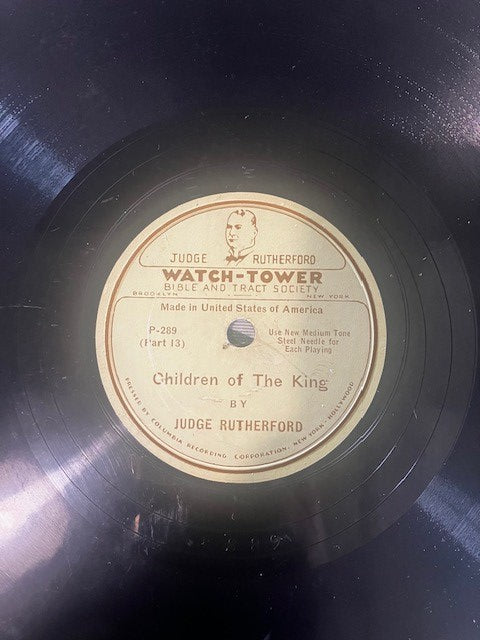 78 rpm trs Watch-Tower Judge Rutherford