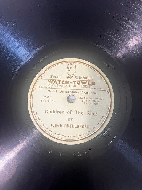 78 rpm trs Watch-Tower Judge Rutherford
