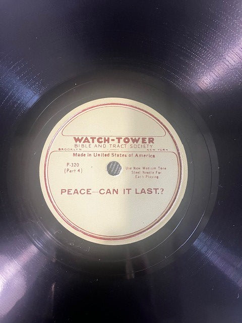 78 rpm trs Watch-tower Judge Rutherford P-318
