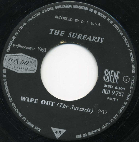 SP The Surfaris – Wipe Out / Surfer Joe Disque Juke-box