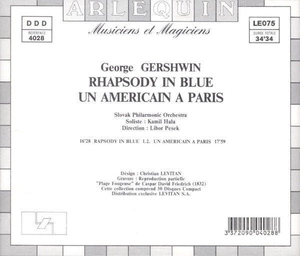 Cd George Gershwin – Rhapsody In Blue / Un Americain A Paris