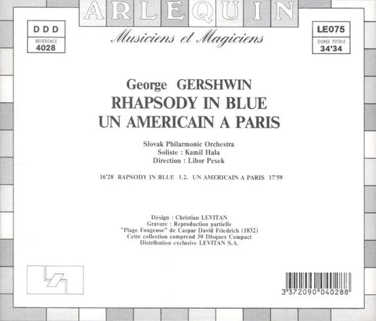 Cd George Gershwin – Rhapsody In Blue / Un Americain A Paris