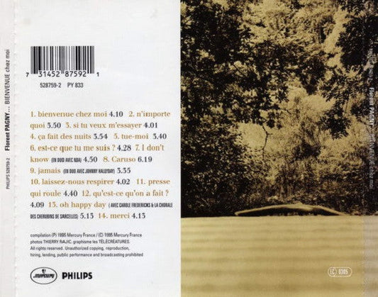 Cd Florent Pagny – Bienvenue Chez Moi