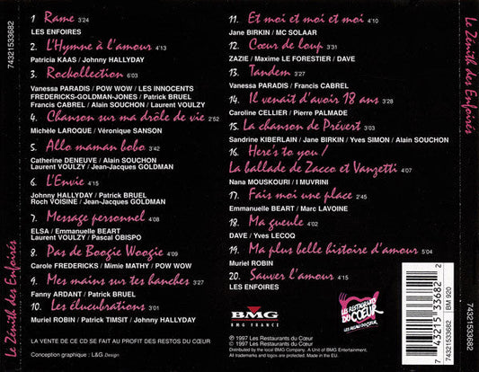 Cd Les Enfoirés – Le Zénith Des Enfoirés