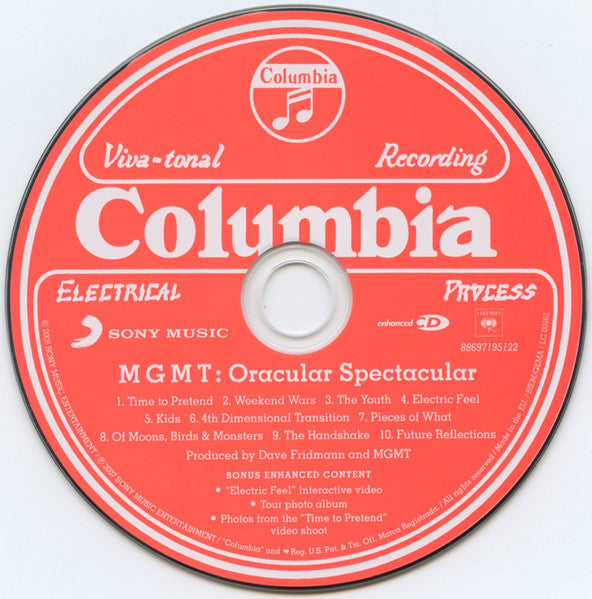 Cd MGMT – Oracular Spectacular